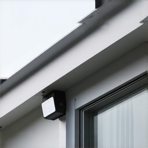 Close-up of durable seamless gutter with embedded sensors in a modern house