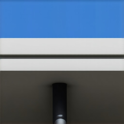 Close-up of modern gutter system with nanocoatings and IoT sensors demonstrating technological innovation