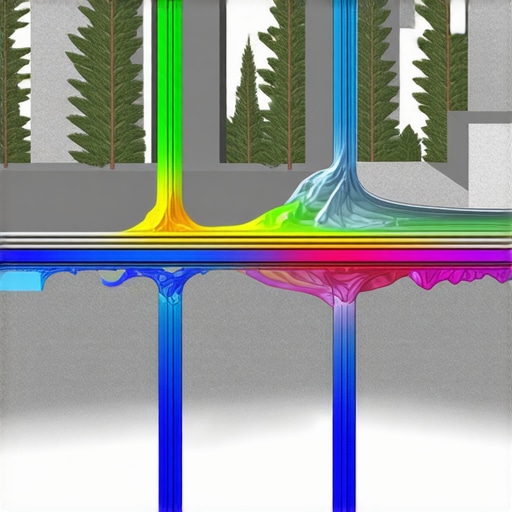 Digital 3D model showing adaptive drainage infrastructure reacting to weather scenarios