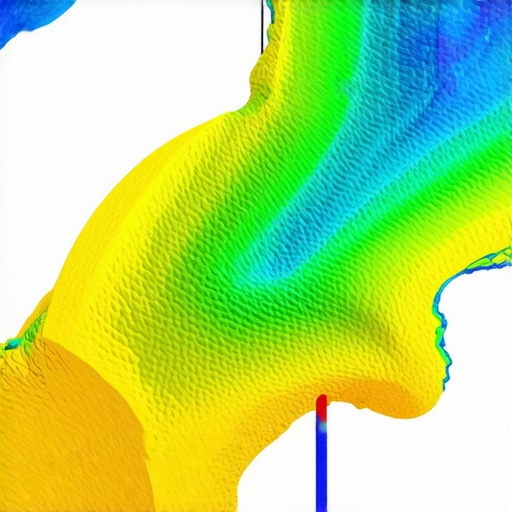 Computer screen displaying hydrological model simulation with rainfall data