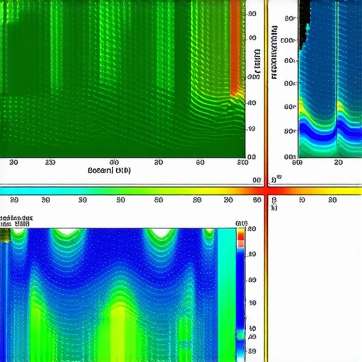 Computer screen displaying stormwater runoff simulation using specialized software