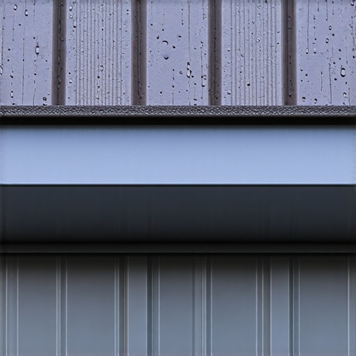 Close-up of gutter with nanotechnology coating resisting corrosion