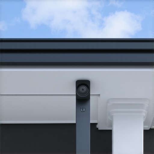 Modern home gutter system equipped with IoT sensors and real-time monitoring technology