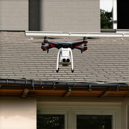 Drone inspecting gutter system for damage and blockages
