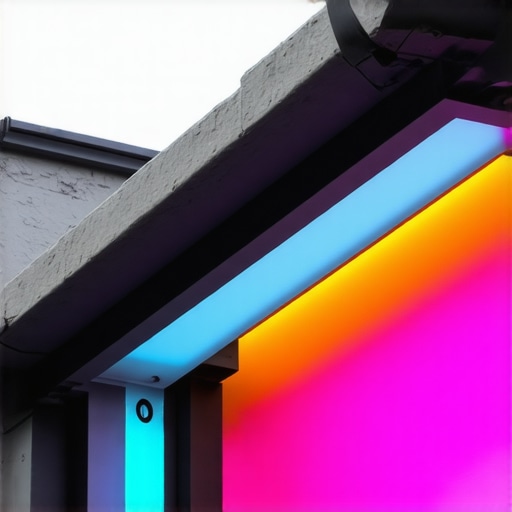 High-tech gutter system with nano coating and IoT sensors in a modern home environment