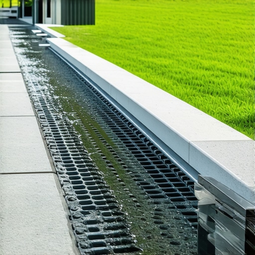 Modern property drainage system featuring sensors and advanced materials