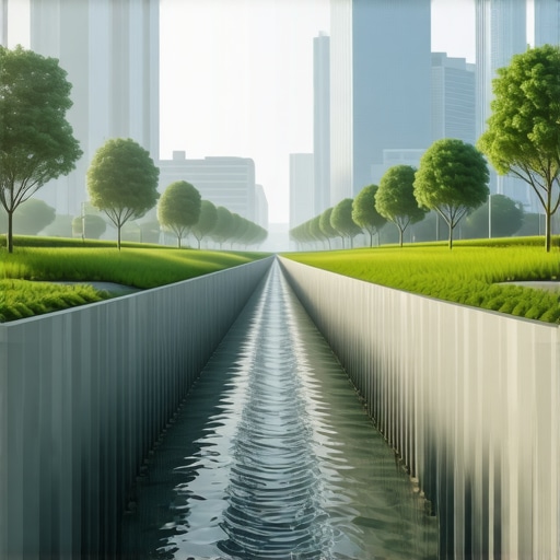 Smart Drainage System in Modern City Advanced smart drainage infrastructure with sensors and eco-friendly materials