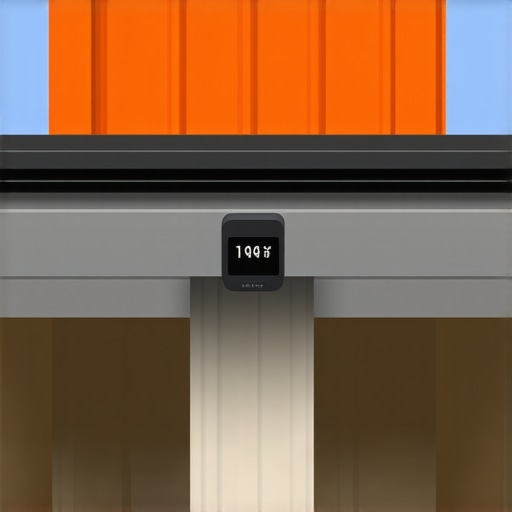 Smart Gutter System with IoT Sensors Modern gutter system equipped with IoT sensors monitoring water flow and system health