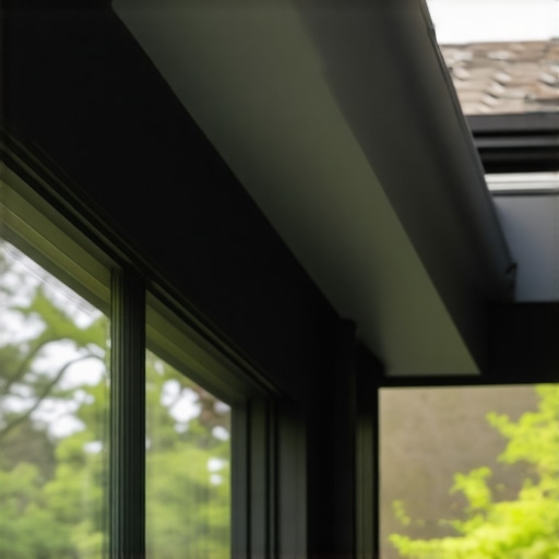 Seamless gutter made from bio-composite materials installed on a modern residence, showcasing durability and environmental consciousness.