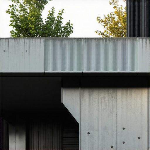 Illustration of innovative gutter infrastructure featuring sensors and durable materials in cityscape