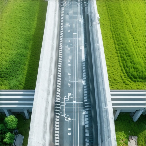 A digital illustration showing a drainage system integrated with IoT sensors and analytics dashboard.
