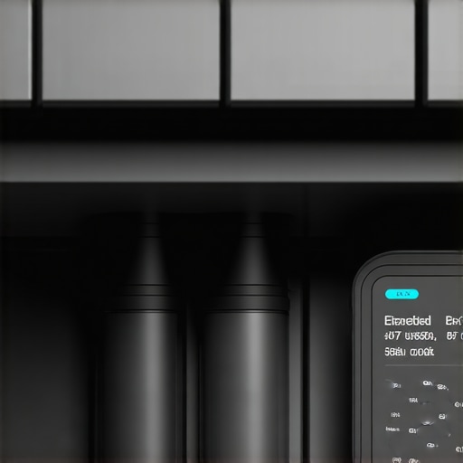 Illustration of a gutter equipped with sensors and a digital dashboard for monitoring water flow and system health.