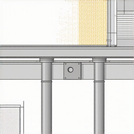 Illustration of advanced modular gutter installation with sensors and adaptability features.